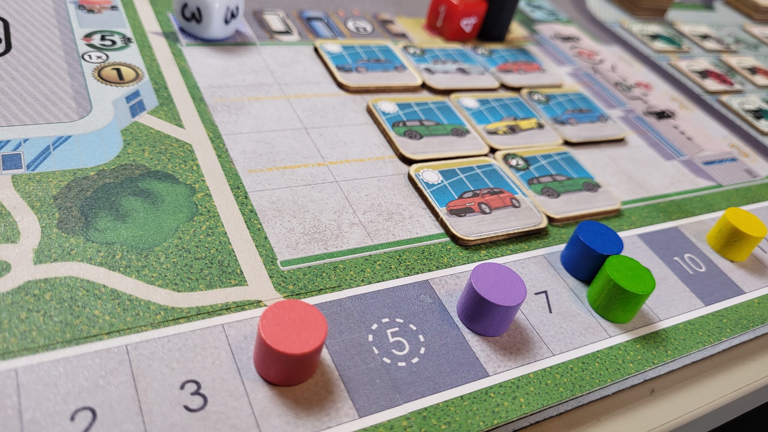 The Dealership, a thematic medium-to-heavy board game from Blue Cat games where you are competing to secure a lucrative partnership!